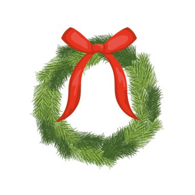 Kırmızı yay vektör tasarımlı mutlu noeller.