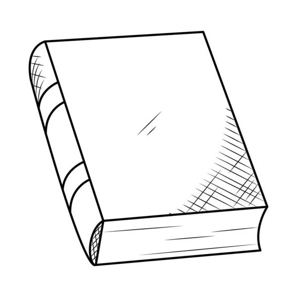 Icona del libro accademico, mano disegnare stile — Vettoriale Stock
