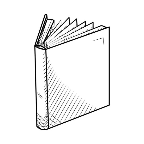 Boek staande pictogram, hand tekenen stijl — Stockvector