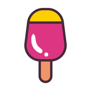 çubuk satırlı dondurma ve biçim ikonu vektör tasarımını doldur