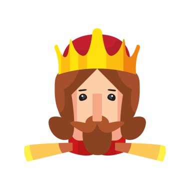 İzole edilmiş prens oyuncak yüz vektör tasarımı