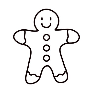 Mutlu noeller zencefilli kurabiye vektör tasarımı