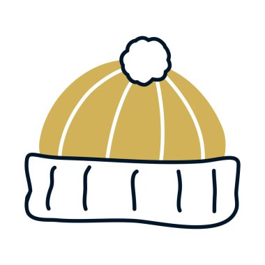 kış şapkası ikon vektör tasarımı