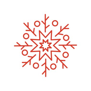 Kış mevsimi vektör tasarımlı yıldız şekilli kar tanesi