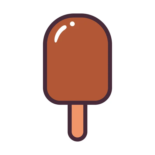 Ice cream bar with stick line and fill style icon vector design — Stock Vector