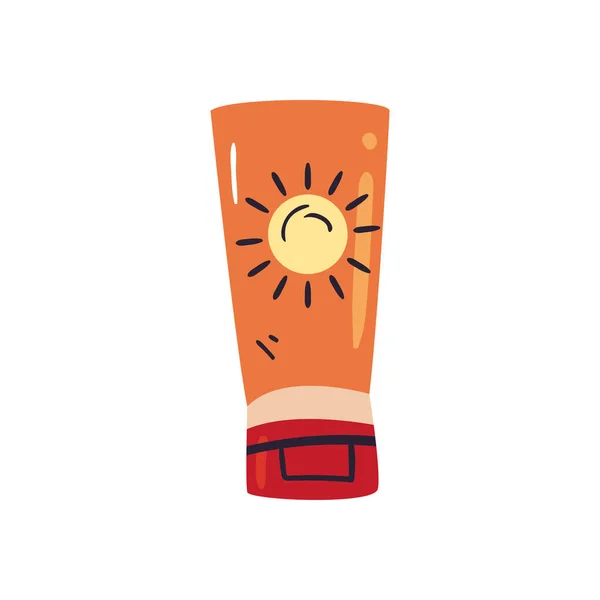 Design de vetor de ícone de estilo plano suncream —  Vetores de Stock