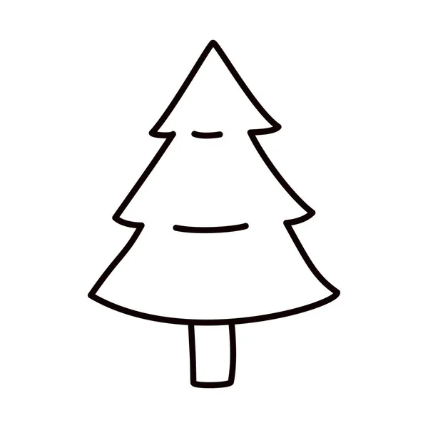 Merry christmas pine tree vector design — Stock Vector