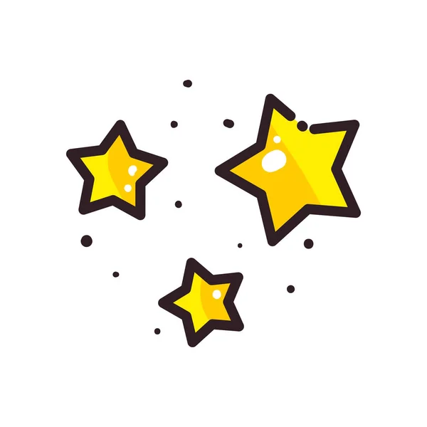 Étoiles formes isolé style plat icône vectoriel design — Image vectorielle