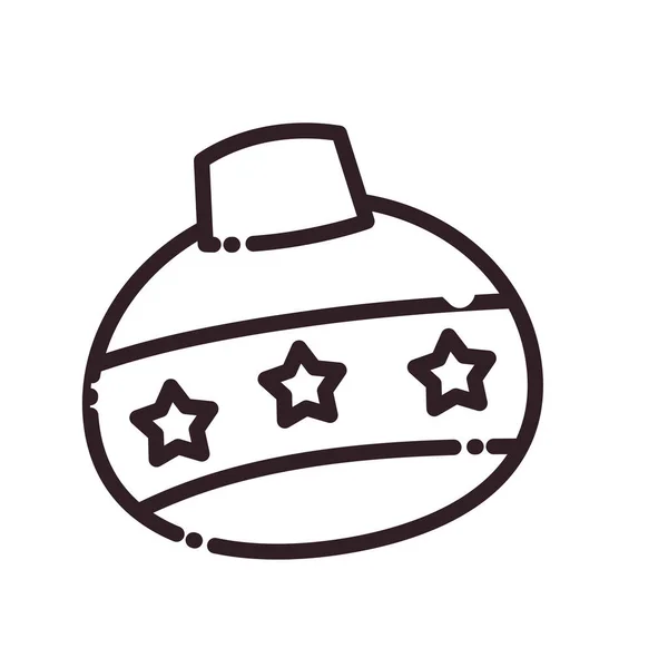 Весёлая рождественская сфера со звёздной линией — стоковый вектор