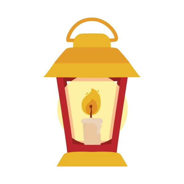 Candle in lantern vector design — Stock Vector