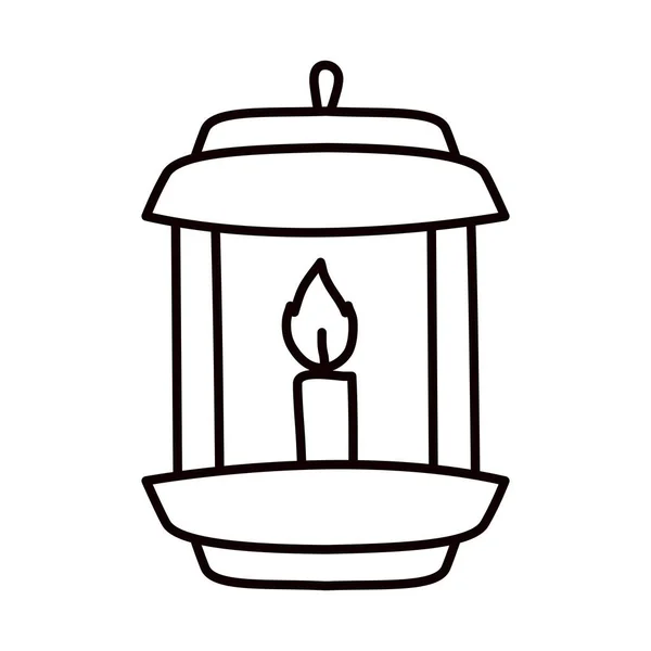 Candle in lantern vector design — Stock Vector