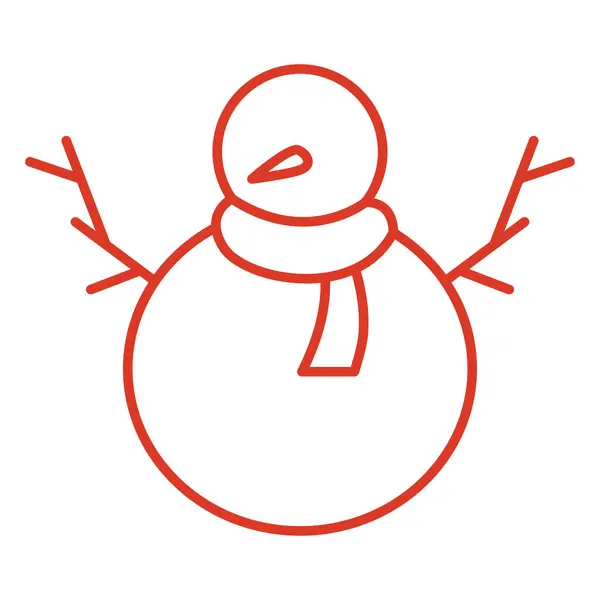 Vrolijk kerstmis sneeuwman vector ontwerp — Stockvector