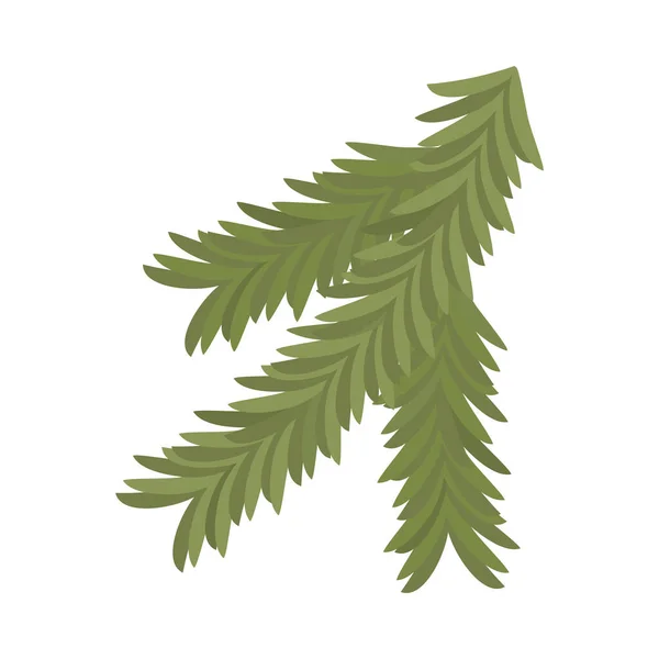 Joyeux Noël feuilles de pin design vectoriel — Image vectorielle