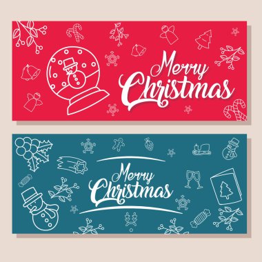 Kürenin mutlu noeller kardan adam ve ikon vektör dizaynı