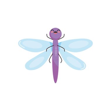 Şirin ejderha sineği ikonu, renkli tasarım.