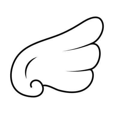 kanat simgesi izole vektör tasarımı