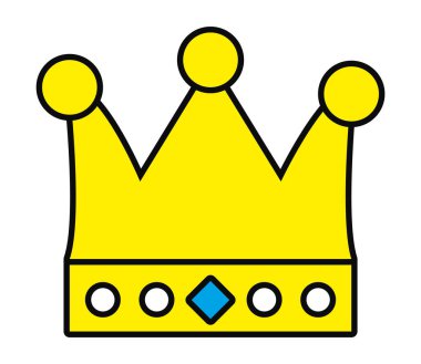 kraliyet taç ikon vektör tasarımı