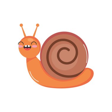 Şirin salyangoz simgesi, renkli tasarım