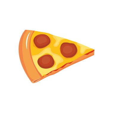 Fast food konsepti, pizza dilimi simgesi, renkli tasarım