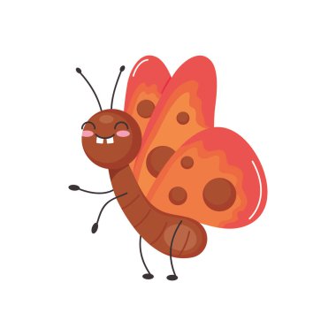 Sevimli kelebek simgesi, renkli tasarım