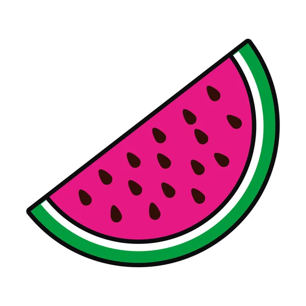 Sandía fruta icono vector de diseño — Vector de stock