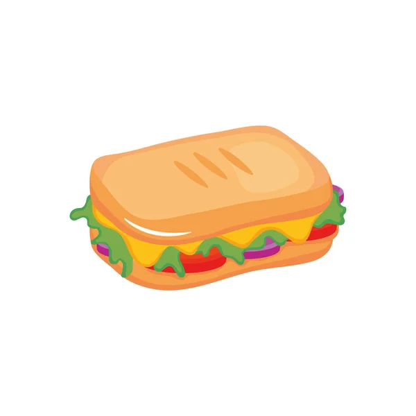 Fast food concept, sandwich icon, colorful design — Stockvektor