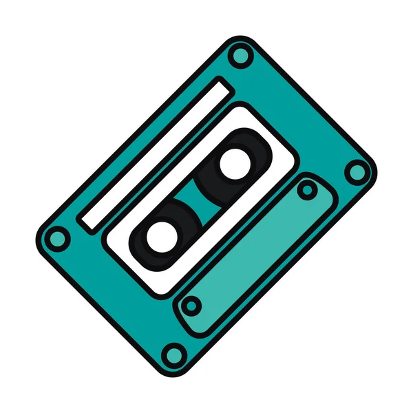 Retro cassette geïsoleerd vectorontwerp — Stockvector