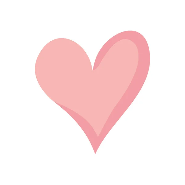 Icono de corazón rosa, diseño colorido — Vector de stock