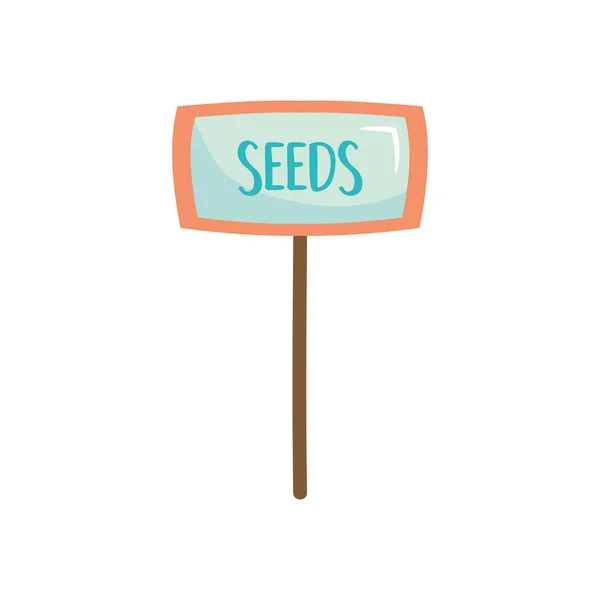 Иконка дорожного знака семян, красочный дизайн — стоковый вектор