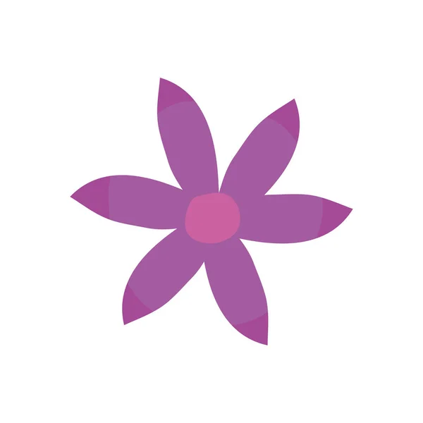 Fioletowy kwiat ikona, kolorowy design — Wektor stockowy