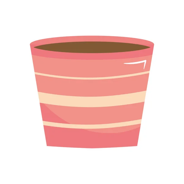 Pot with striped design, colorful design — Stockvektor