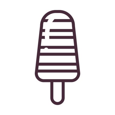 Satır biçimi ikon vektör tasarımlı dondurma