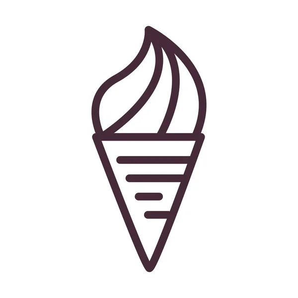 Конструкция вектора иконок в стиле конуса мороженого — стоковый вектор