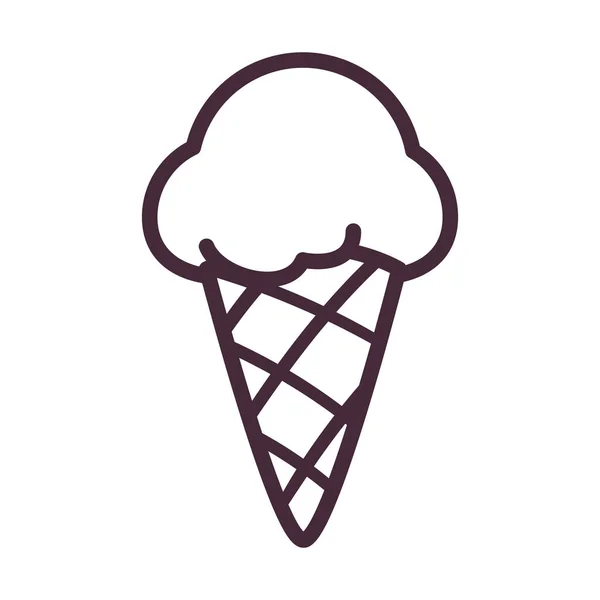 Конструкция иконок в стиле конуса мороженого — стоковый вектор