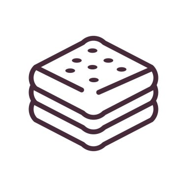 dondurma çerez çizgisi biçim vektör tasarımı