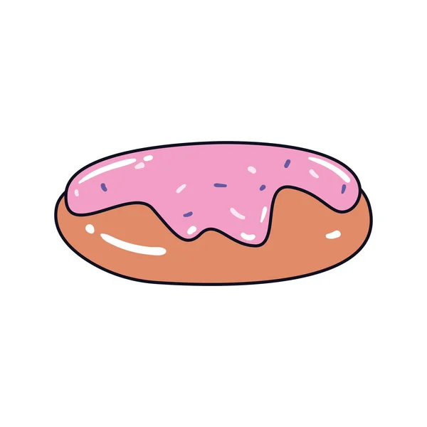 Sweet cake with pink cream vector design — ストックベクタ