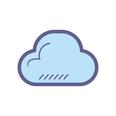 İzole edilmiş bulut şekli vektör tasarımı