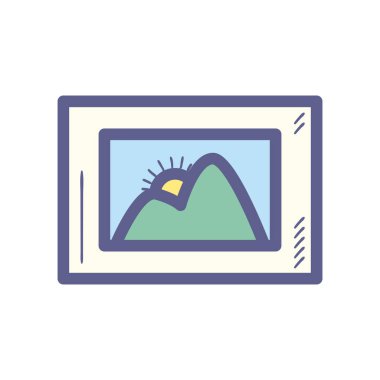 Peyzaj ikonu vektör tasarımının resmi