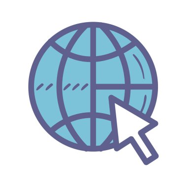 İmleç vektör tasarımlı küresel küre