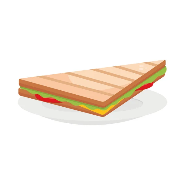 Sandwich pictogram geïsoleerde vector ontwerp — Stockvector