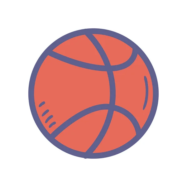 Bal van basketbal sport vector ontwerp — Stockvector