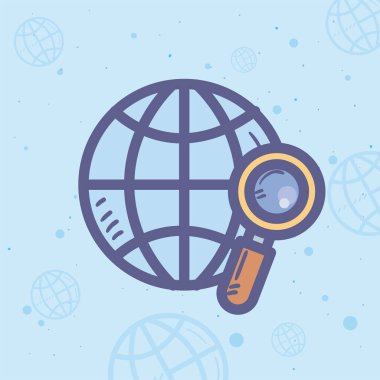 Lupe vektör tasarımlı küresel küre