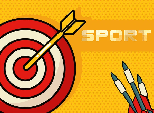 Sport target icon vector design — Vector de stock
