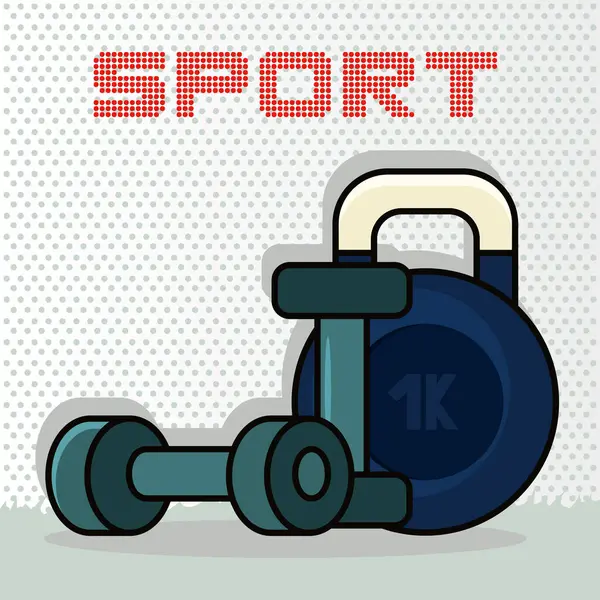 Sport 1k weights vector design — Stockový vektor