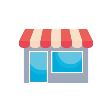 store building icon, colorful design