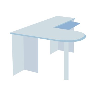 Köşedeki masa simgesi, renkli tasarım