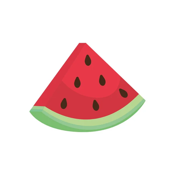 Wassermelone Scheibe Symbol, Vektorillustration — Stockvektor