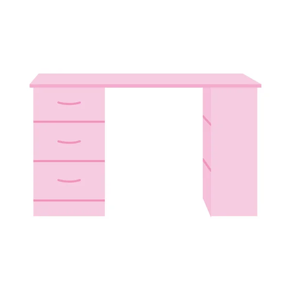 Icône de bureau rose, design coloré — Image vectorielle