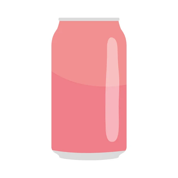 Roze kan pictogram, kleurrijk ontwerp — Stockvector