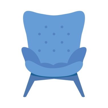 mavi kanat koltuk simgesi, renkli tasarım